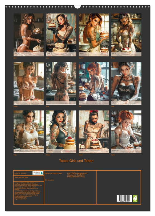 Tattoo Girls und Torten (CALVENDO Wandkalender 2027)