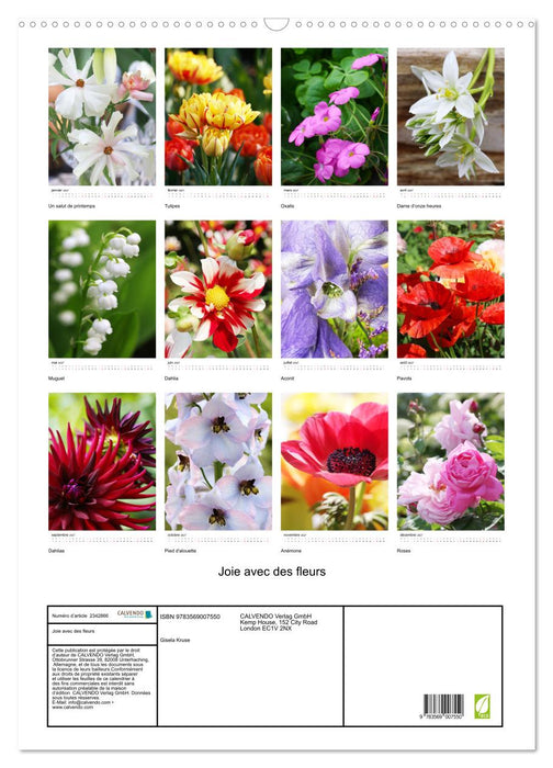 Joie avec des fleurs (CALVENDO Calendrier mensuel 2027)