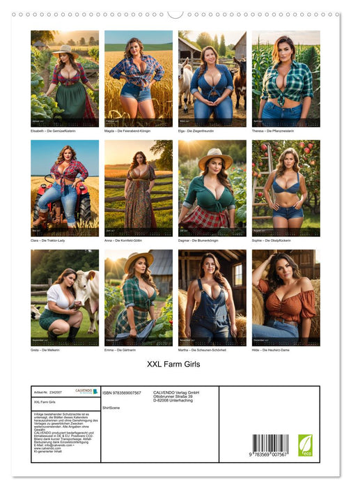 XXL Farm Girls (CALVENDO Premium Wandkalender 2027)