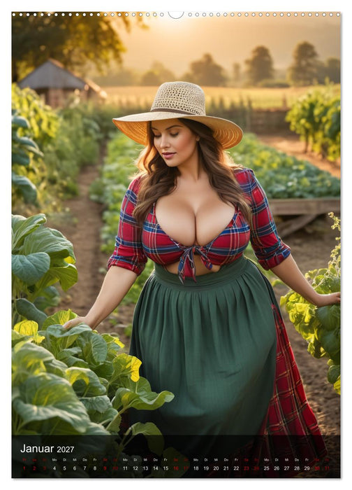 XXL Farm Girls (CALVENDO Premium Wandkalender 2027)