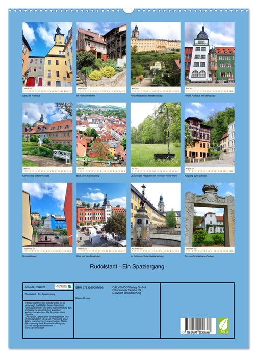 Rudolstadt - Ein Spaziergang (CALVENDO Premium Wandkalender 2027)