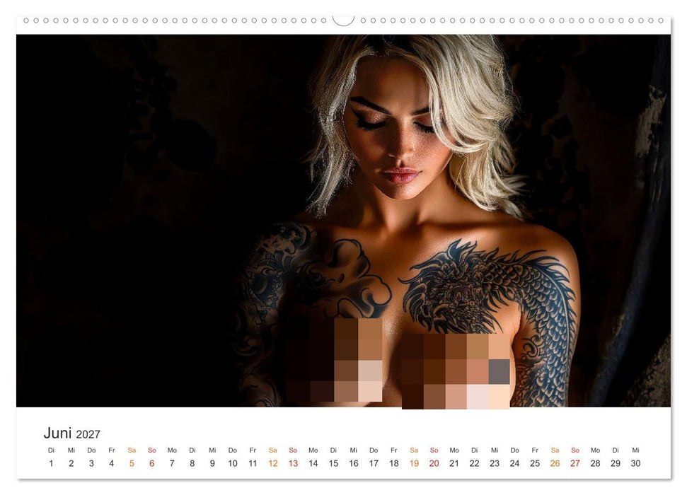 Tattoo Erotik - Sinnliche Kunstwerke (CALVENDO Premium Wandkalender 2027)