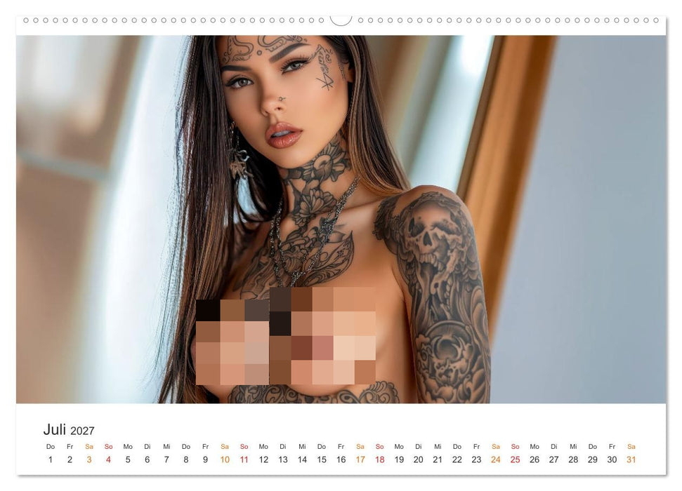 Tattoo Erotik - Sinnliche Kunstwerke (CALVENDO Premium Wandkalender 2027)