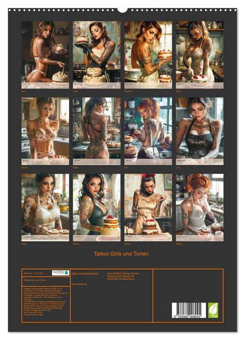 Tattoo Girls und Torten (CALVENDO Premium Wandkalender 2027)