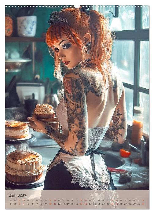 Tattoo Girls und Torten (CALVENDO Premium Wandkalender 2027)