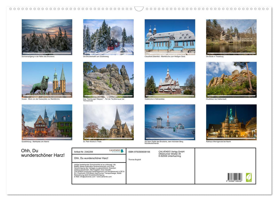 Ohh, Du wunderschöner Harz! (CALVENDO Wandkalender 2027)