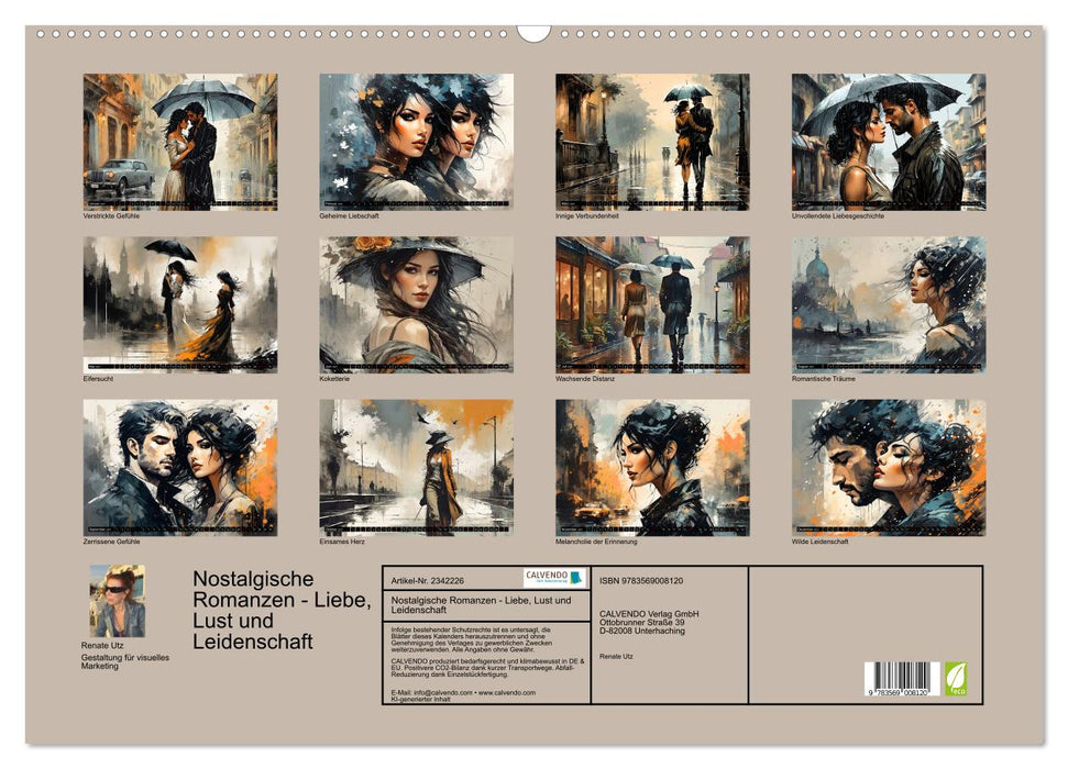 Nostalgische Romanzen - Liebe, Lust und Leidenschaft (CALVENDO Wandkalender 2027)