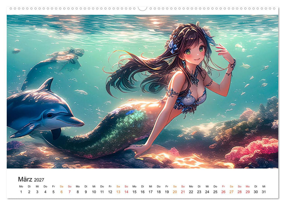 Meerjungfrauen - geheimnisvolle Schönheiten des Meeres (CALVENDO Wandkalender 2027)