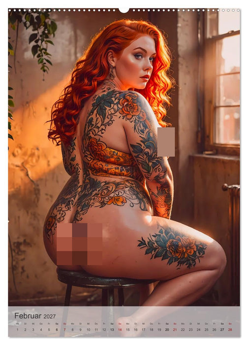 Verführerische Momente - Kurven und Tattoos (CALVENDO Premium Wandkalender 2027)