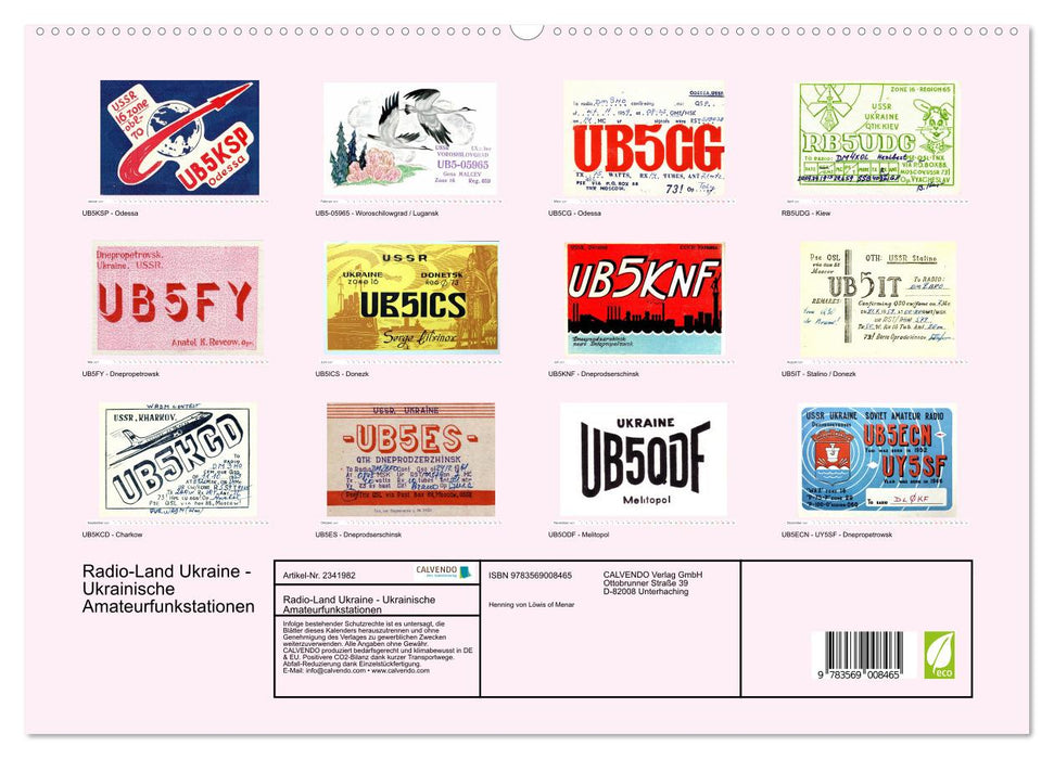 Radio-Land Ukraine - Ukrainische Amateurfunkstationen (CALVENDO Premium Wandkalender 2027)