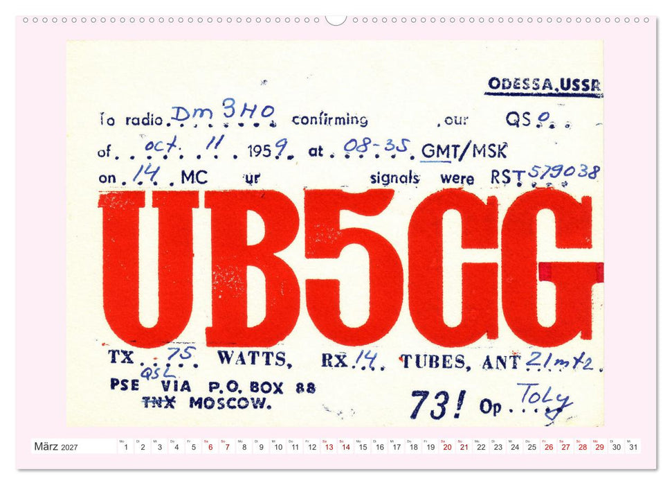 Radio-Land Ukraine - Ukrainische Amateurfunkstationen (CALVENDO Premium Wandkalender 2027)