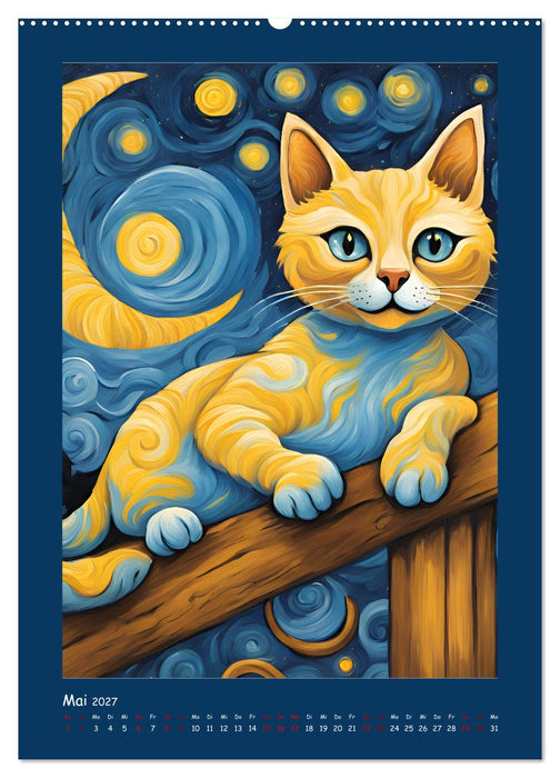 Katzen im Farbenspiel (CALVENDO Wandkalender 2027)
