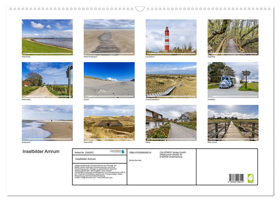 Inselbilder Amrum (CALVENDO Wandkalender 2027)