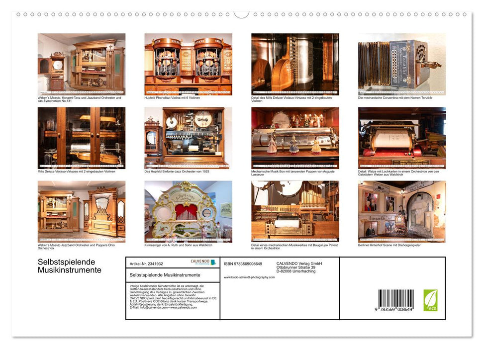 Selbstspielende Musikinstrumente (CALVENDO Premium Wandkalender 2027)