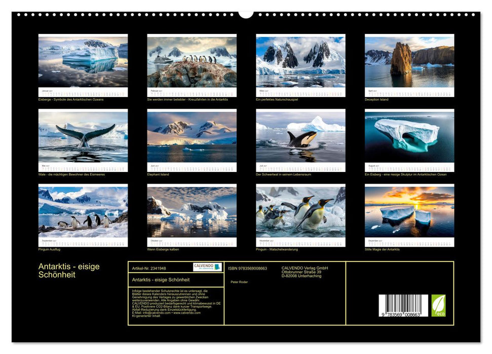 Antarktis - eisige Schönheit (CALVENDO Premium Wandkalender 2027)