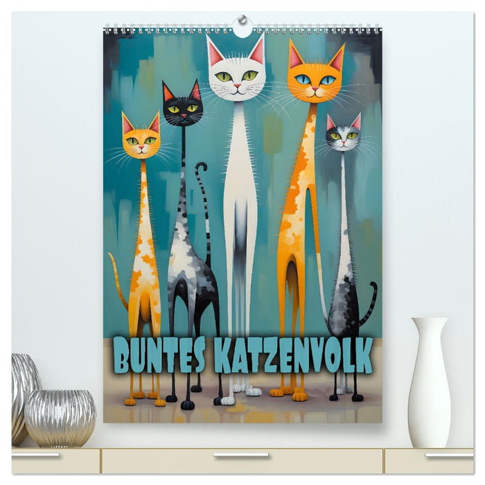 Buntes Katzenvolk (CALVENDO Premium Wandkalender 2027)