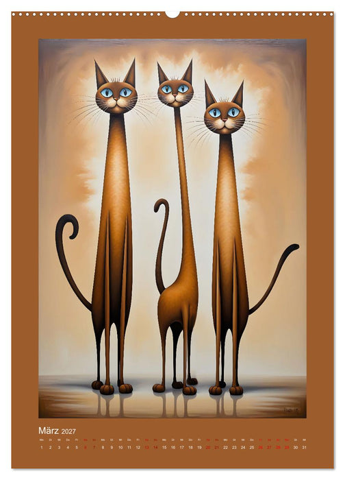 Buntes Katzenvolk (CALVENDO Premium Wandkalender 2027)