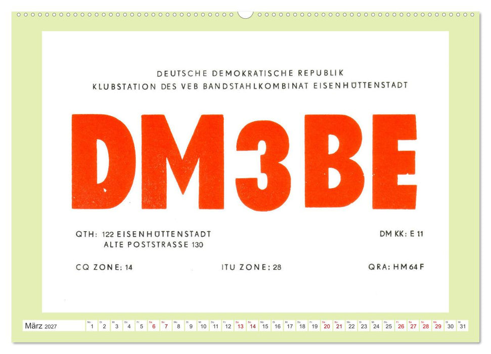Radio VEB - Amateurfunkstationen Volkseigener Betriebe (CALVENDO Premium Wandkalender 2027)