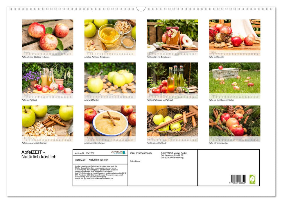 ApfelZEIT - Natürlich köstlich (CALVENDO Wandkalender 2027)