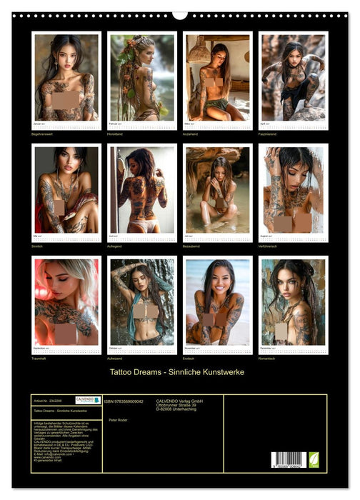 Tattoo Dreams - Sinnliche Kunstwerke (CALVENDO Wandkalender 2027)