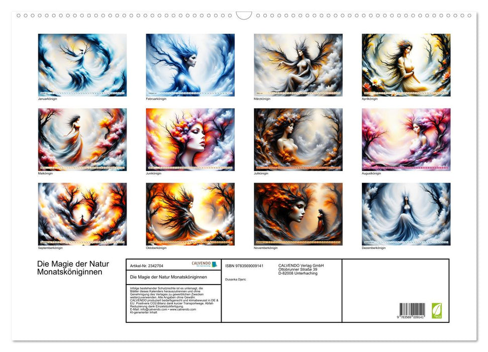 Die Magie der Natur Monatsköniginnen (CALVENDO Wandkalender 2027)