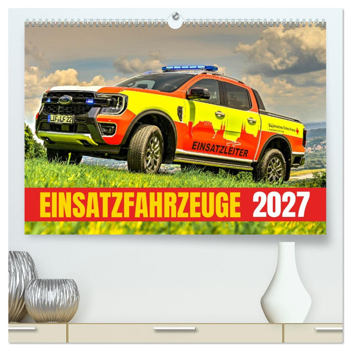 Einsatzfahrzeuge 112 (CALVENDO Premium Wandkalender 2027)