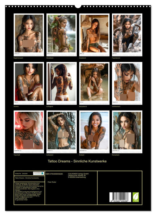 Tattoo Dreams - Sinnliche Kunstwerke (CALVENDO Premium Wandkalender 2027)
