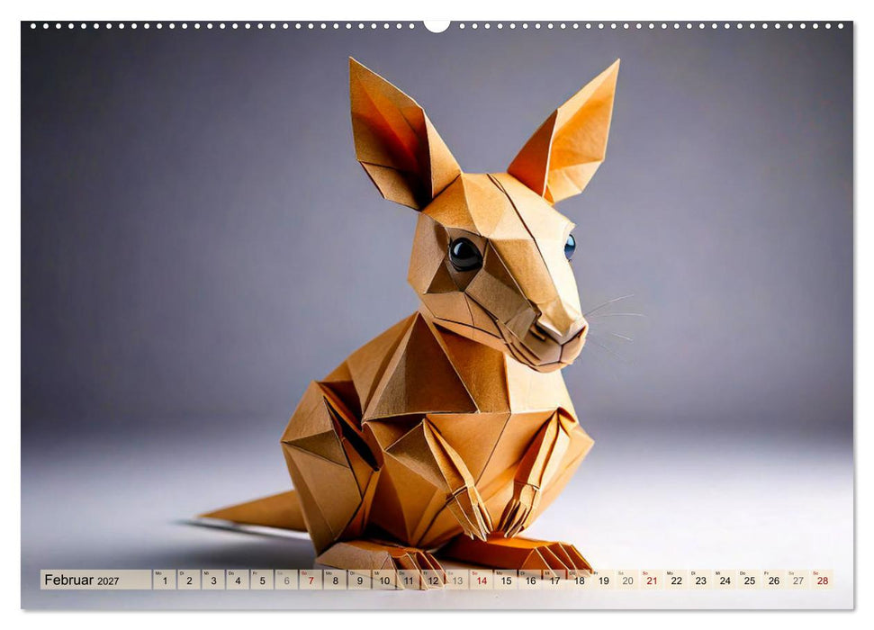 Wilde Origami Tiere (CALVENDO Premium Wandkalender 2027)