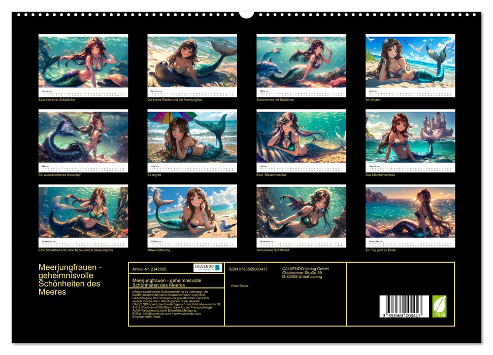 Meerjungfrauen - geheimnisvolle Schönheiten des Meeres (CALVENDO Premium Wandkalender 2027)