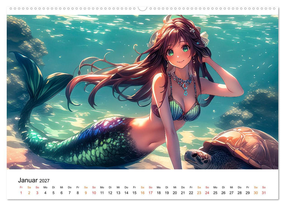 Meerjungfrauen - geheimnisvolle Schönheiten des Meeres (CALVENDO Premium Wandkalender 2027)