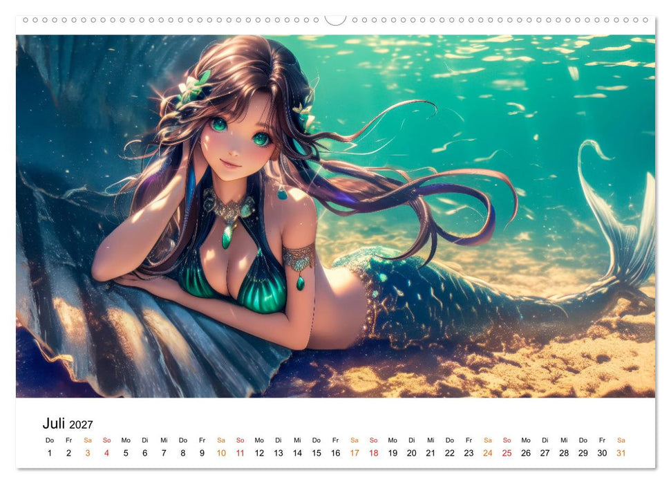 Meerjungfrauen - geheimnisvolle Schönheiten des Meeres (CALVENDO Premium Wandkalender 2027)