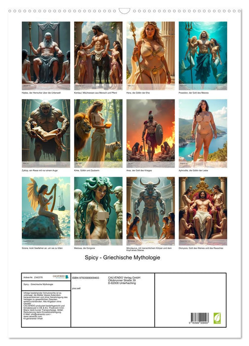 Spicy - Griechische Mythologie (CALVENDO Wandkalender 2027)