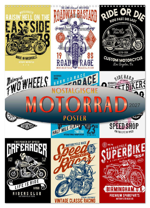 Motorrad - nostalgische Poster (CALVENDO Wandkalender 2027)