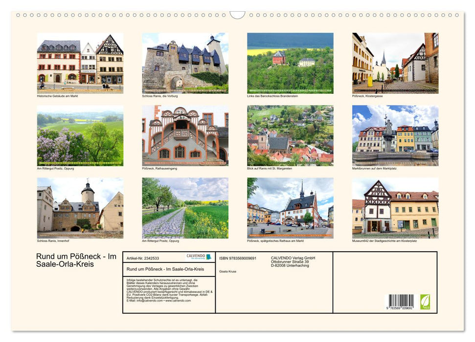 Rund um Pößneck - Im Saale-Orla-Kreis (CALVENDO Wandkalender 2027)