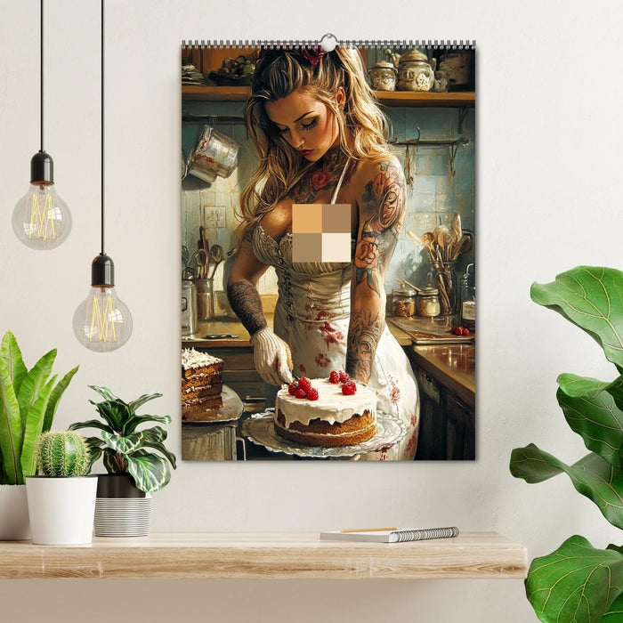 Tattoo Girls and Cakes (CALVENDO Monthly Calendar 2027)