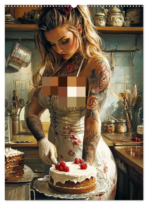 Tattoo Girls and Cakes (CALVENDO Monthly Calendar 2027)