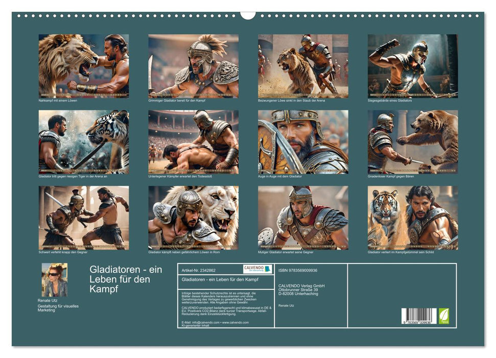 Gladiatoren - ein Leben für den Kampf (CALVENDO Wandkalender 2027)