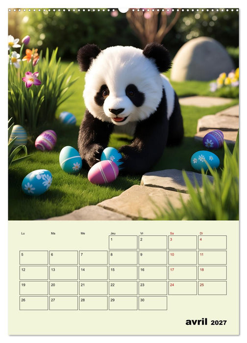 Les pandas rigolos - Une année de douceur et de rires (CALVENDO Calendrier mensuel 2027)