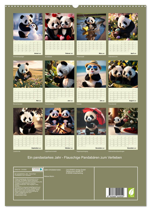 Ein pandastarkes Jahr - Flauschige Pandabären zum Verlieben (CALVENDO Premium Wandkalender 2027)