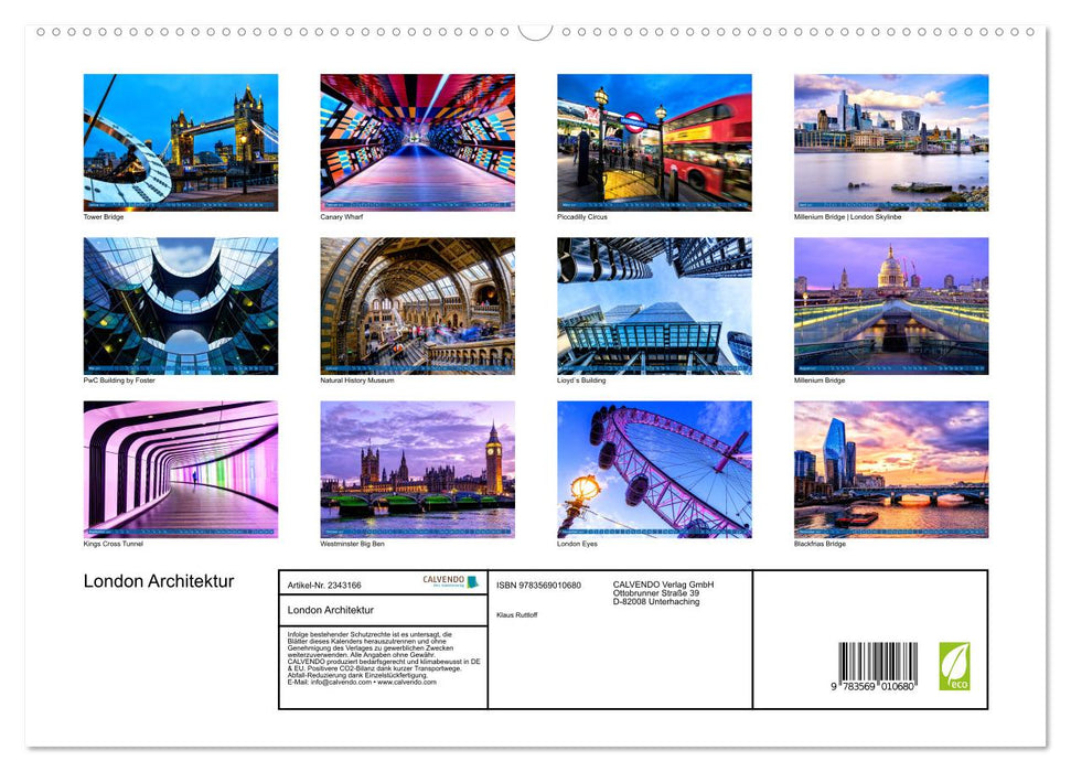 London Architektur (CALVENDO Premium Wandkalender 2027)