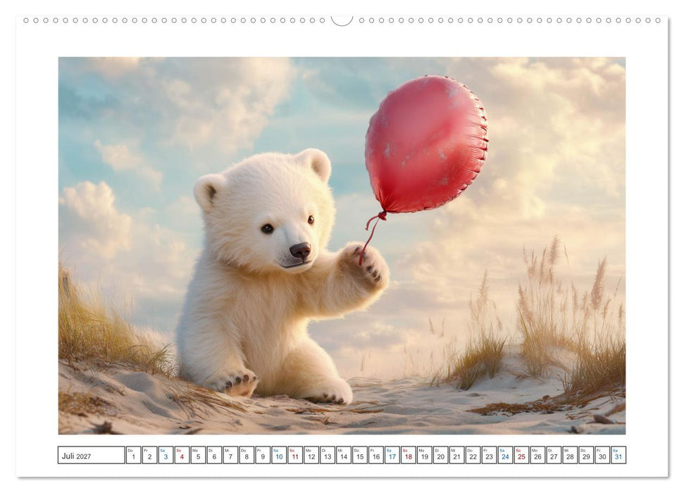 Kleiner Eisbär und die große Welt (CALVENDO Premium Wandkalender 2027)
