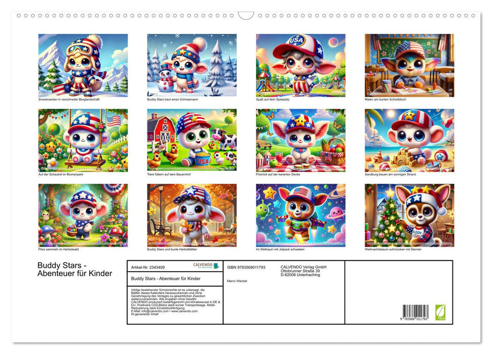Buddy Stars - Abenteuer für Kinder (CALVENDO Wandkalender 2027)