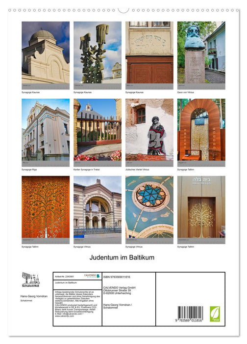 Judentum im Baltikum (CALVENDO Premium Wandkalender 2027)