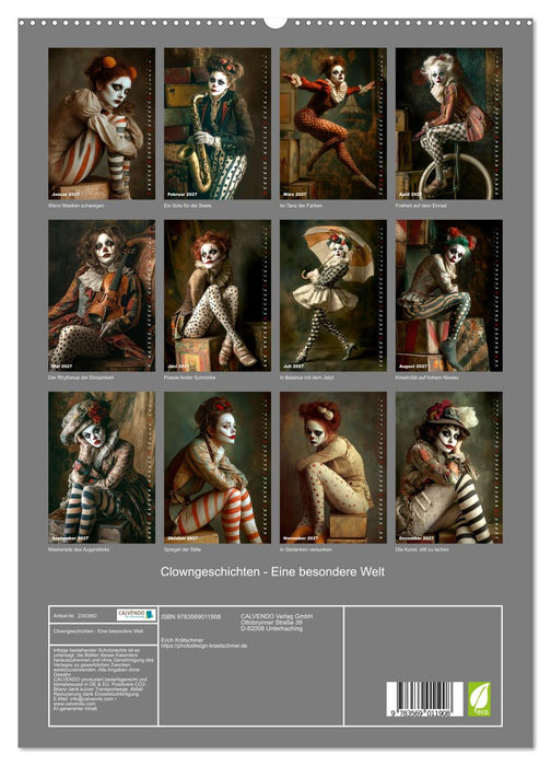 Clowngeschichten - Eine besondere Welt (CALVENDO Premium Wandkalender 2027)