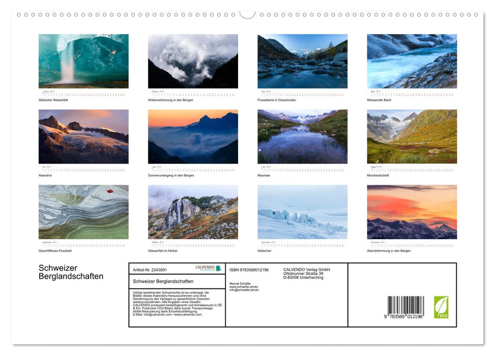 Schweizer Berglandschaften (CALVENDO Premium Wandkalender 2027)