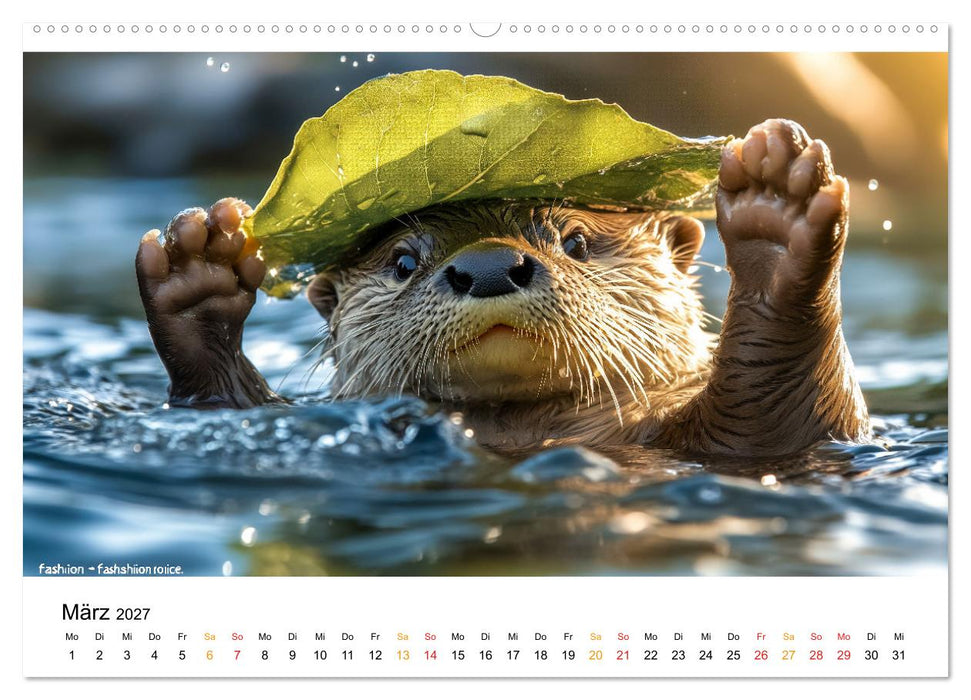 Wilde Heimat - Fischotter (CALVENDO Wandkalender 2027)