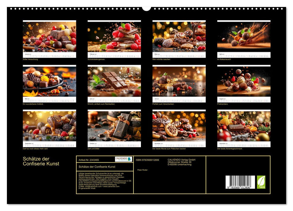 Schätze der Confiserie Kunst (CALVENDO Premium Wandkalender 2027)