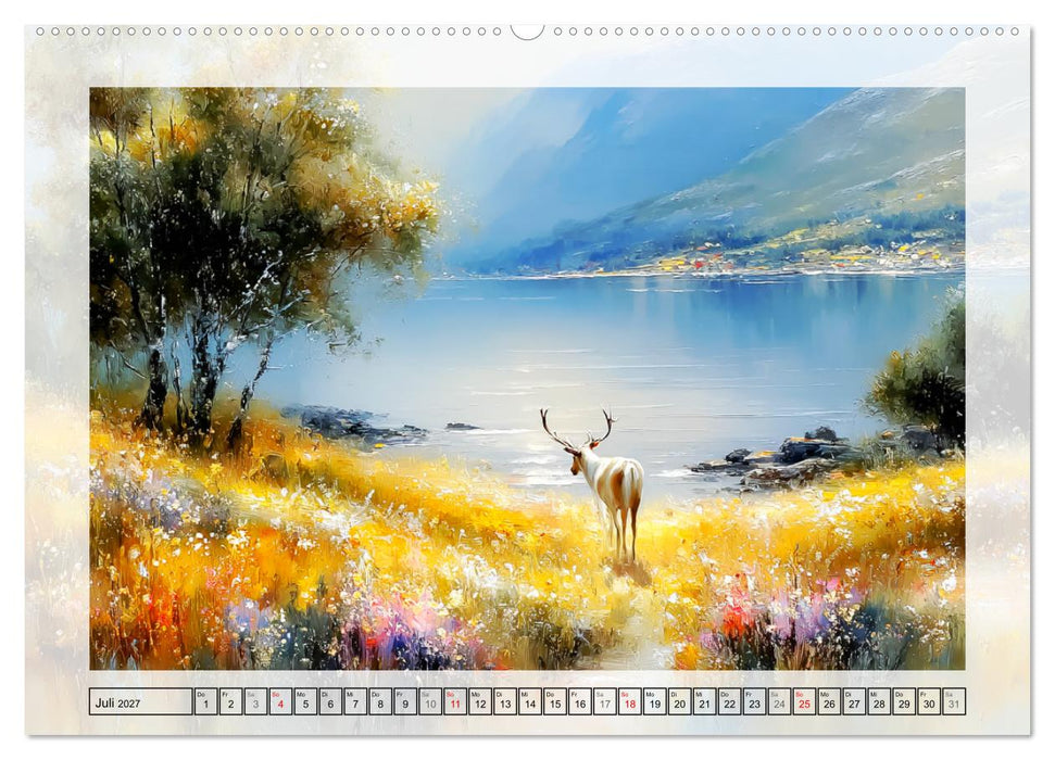 Rentiere. Anmut in nordischer Landschaft (CALVENDO Premium Wandkalender 2027)