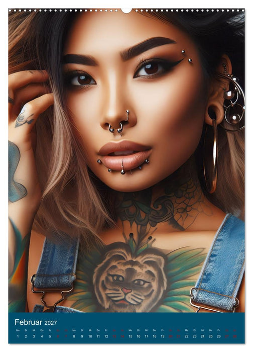 Tattoo und Piercing Women (CALVENDO Premium Wandkalender 2027)