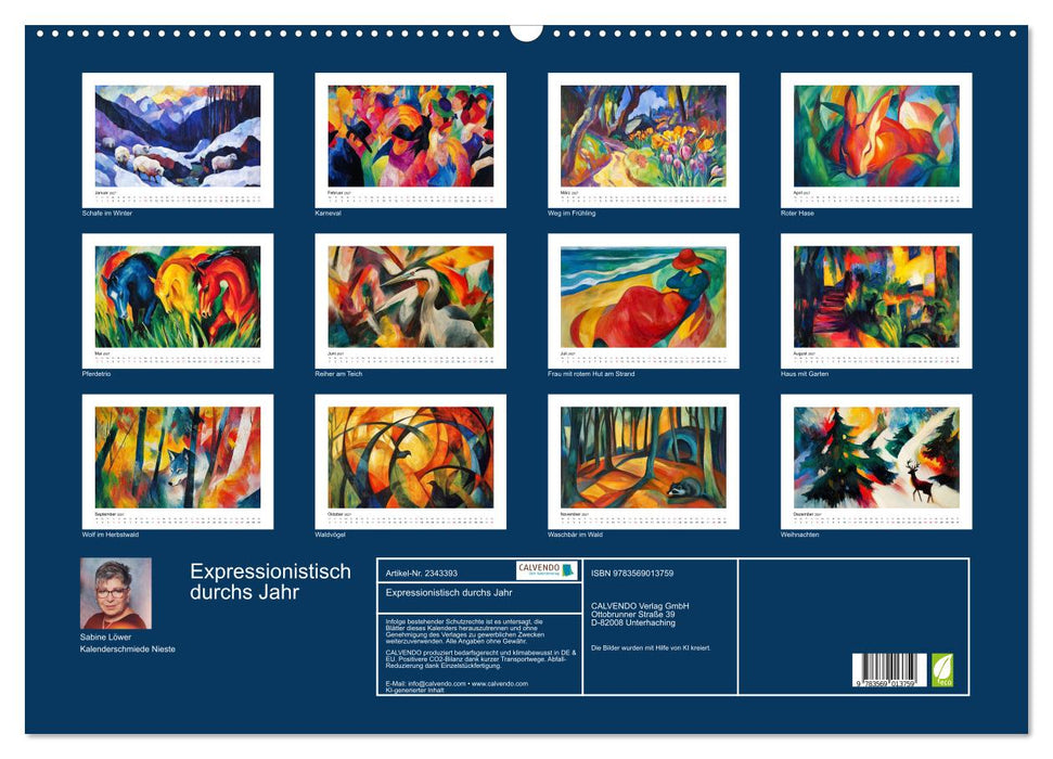 Expressionistisch durchs Jahr (CALVENDO Wandkalender 2027)